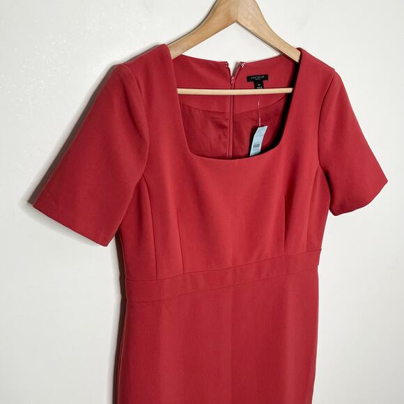 Ann Taylor Red Square Neck Dress - Picture 5 of 12